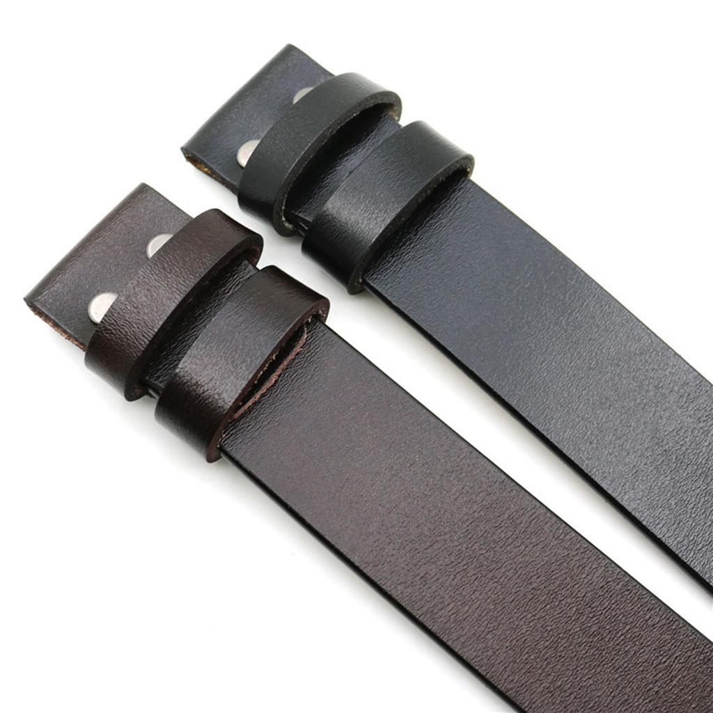2 X Leather Belt Belt Strap 1.5'' Wide Belt No Buckle Black