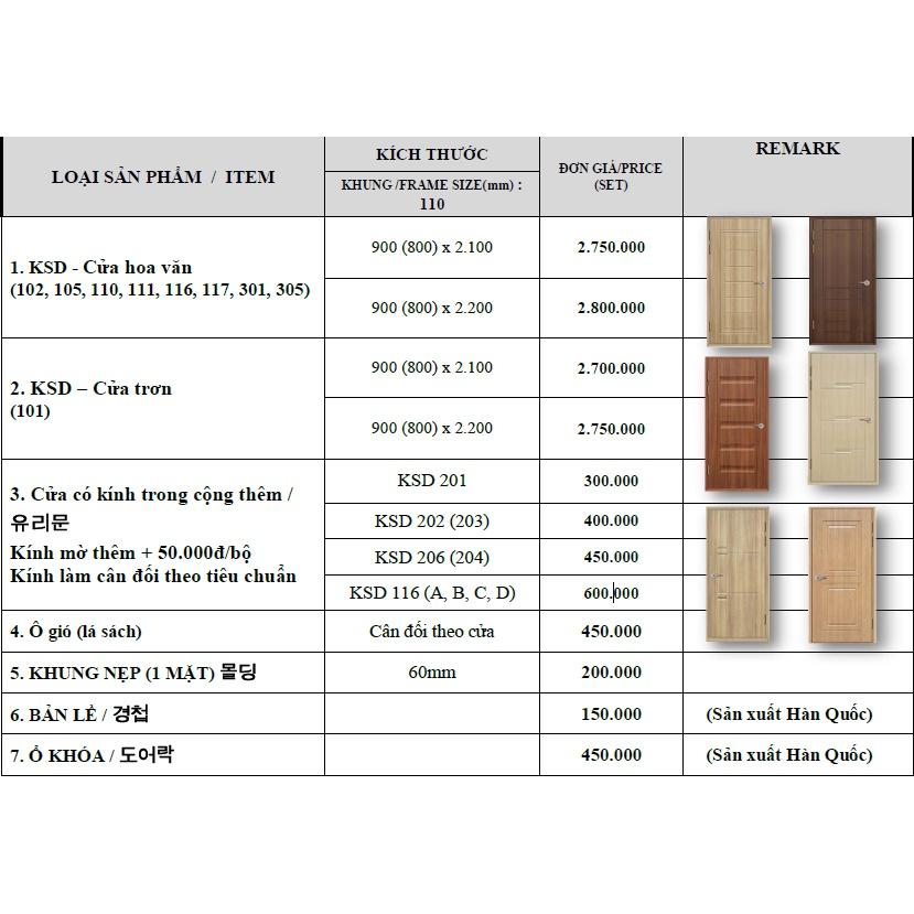 Cửa Nhựa ABS Hàn Quốc KOS.205-FZ805 - Cửa Nhựa Nhà Vệ Sinh Hiện Đại, Chịu Nước Tốt, Mẫu Mã Đẹp - GIAHUYDOOR