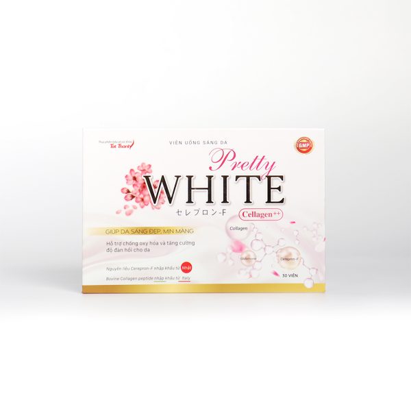 Viên uống sáng da Pretty White Cellagen ++