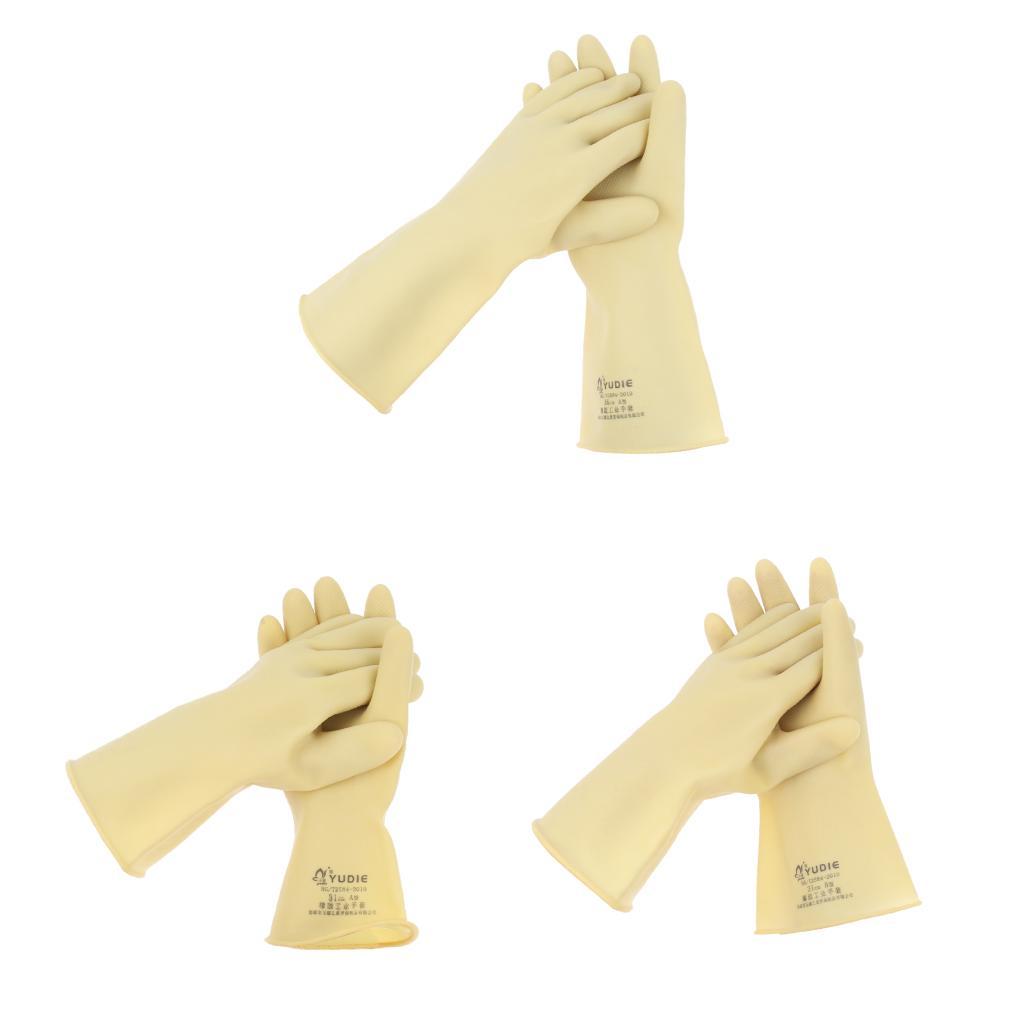 1 Pair Of Solvent Oil Resistant Nitrile Rubber Cleaning Work Gloves
