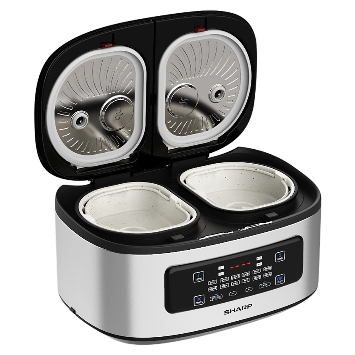 Nồi đôi đa năng Twin Cooker Sharp KN-TC50VN 1.8L ( màu ngẫu nhiên) - Hàng Chính Hãng