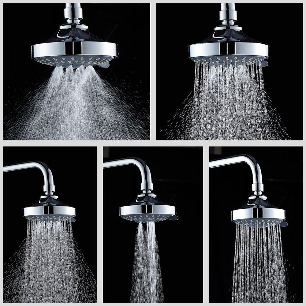 Đầu vòi sen áp suất cao 4 inch với 5 chế độ nước có thể diều chỉnh bằng Chrome đánh bóng
