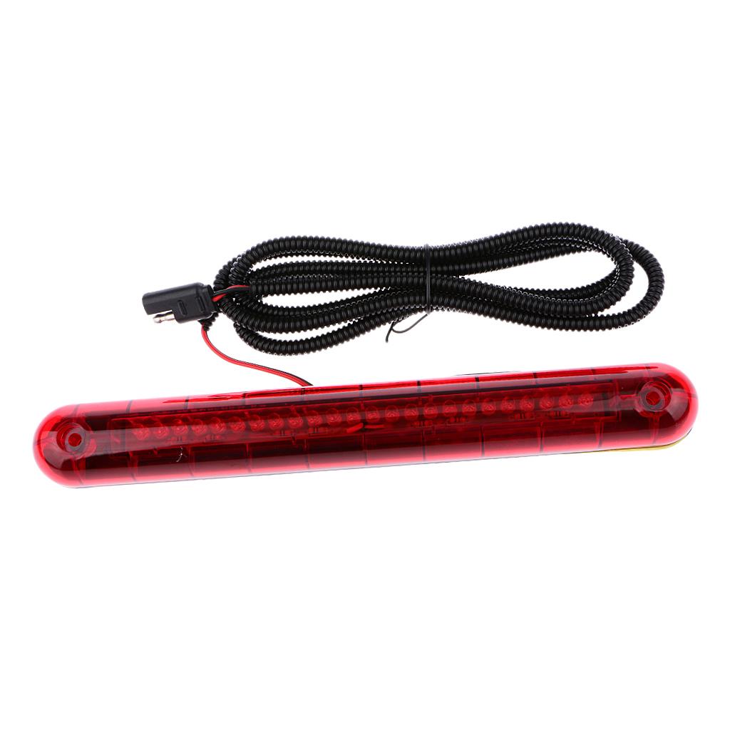 Red 24 LED 12V Car High Mount Third 3RD Brake Stop Tail Light Lamp Plastic