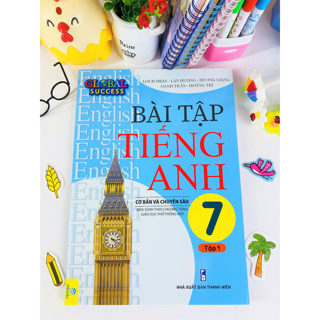 Sách - Bộ 2 cuốn Bài Tập Tiếng Anh 7 Cơ Bản Và Chuyên Sâu - ndbooks