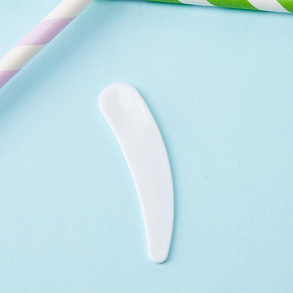 Pack of 100 Plastic Mini Cosmetic Spatula Scoop Makeup Mask Spoon Cosmetic Liquid Dropper - Disposable