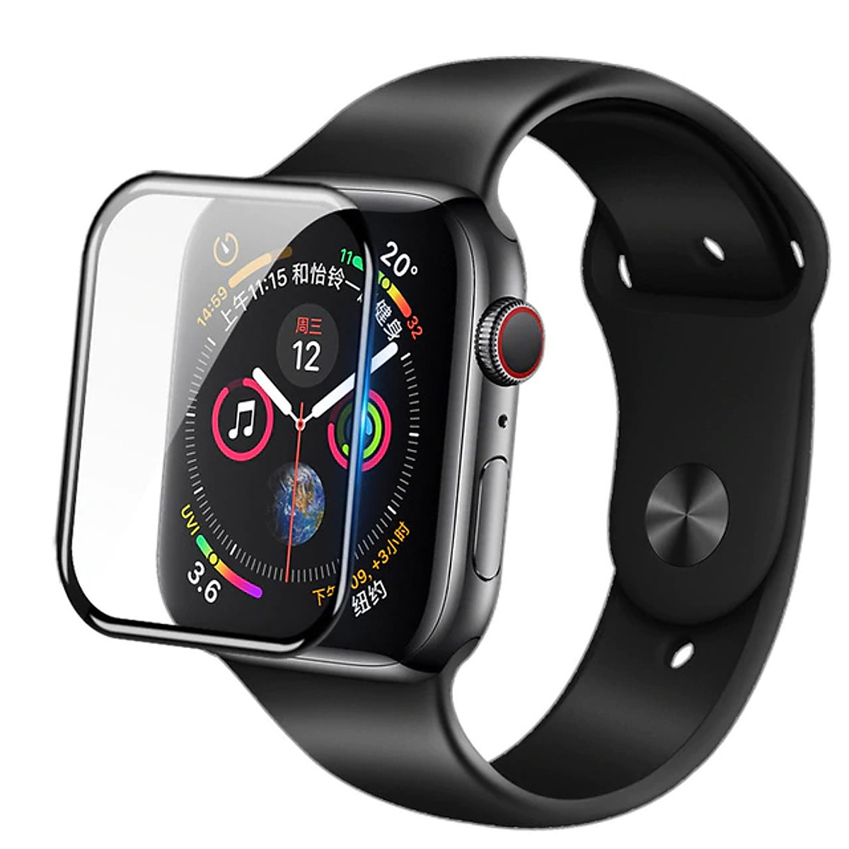 Miếng dán cường lực 3D Nillin AW+ Cho Apple Watch 40mm (Chống va đập, Độ nét Full HD, chống vân tay) - Hàng chính hãng