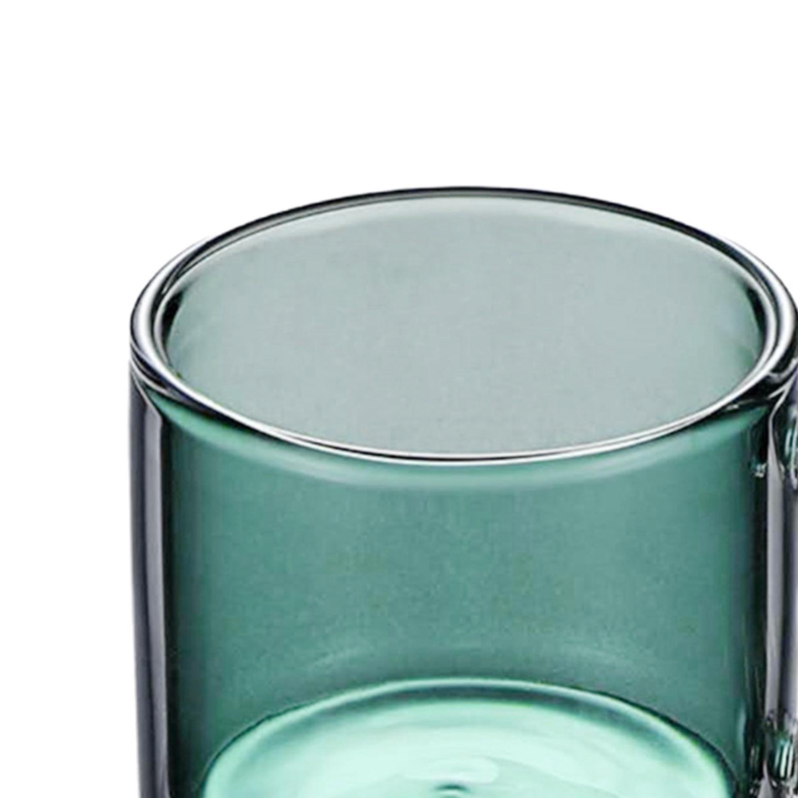 250 ml Glass Cup Champagne Drinking Cup Round Mouth Double-Layer for Cafe