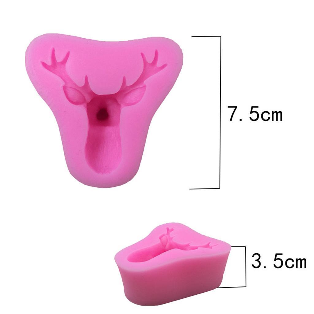 3D Elk Silicone Mold Fondant Cake Mould Decorating Chocolate Baking Mold