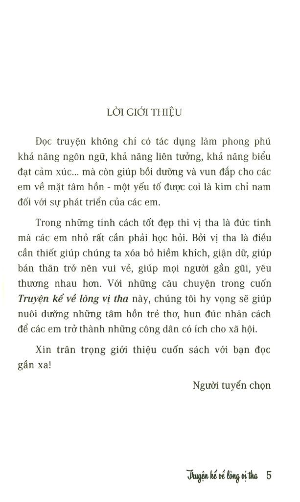 Truyện Kể Về Lòng Vị Tha (Tái Bản)