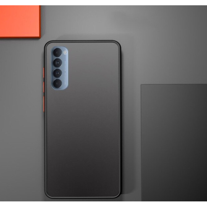 Ốp lưng trong nhám viền Shield Matte Color cho OPPO Reno 4 Pro