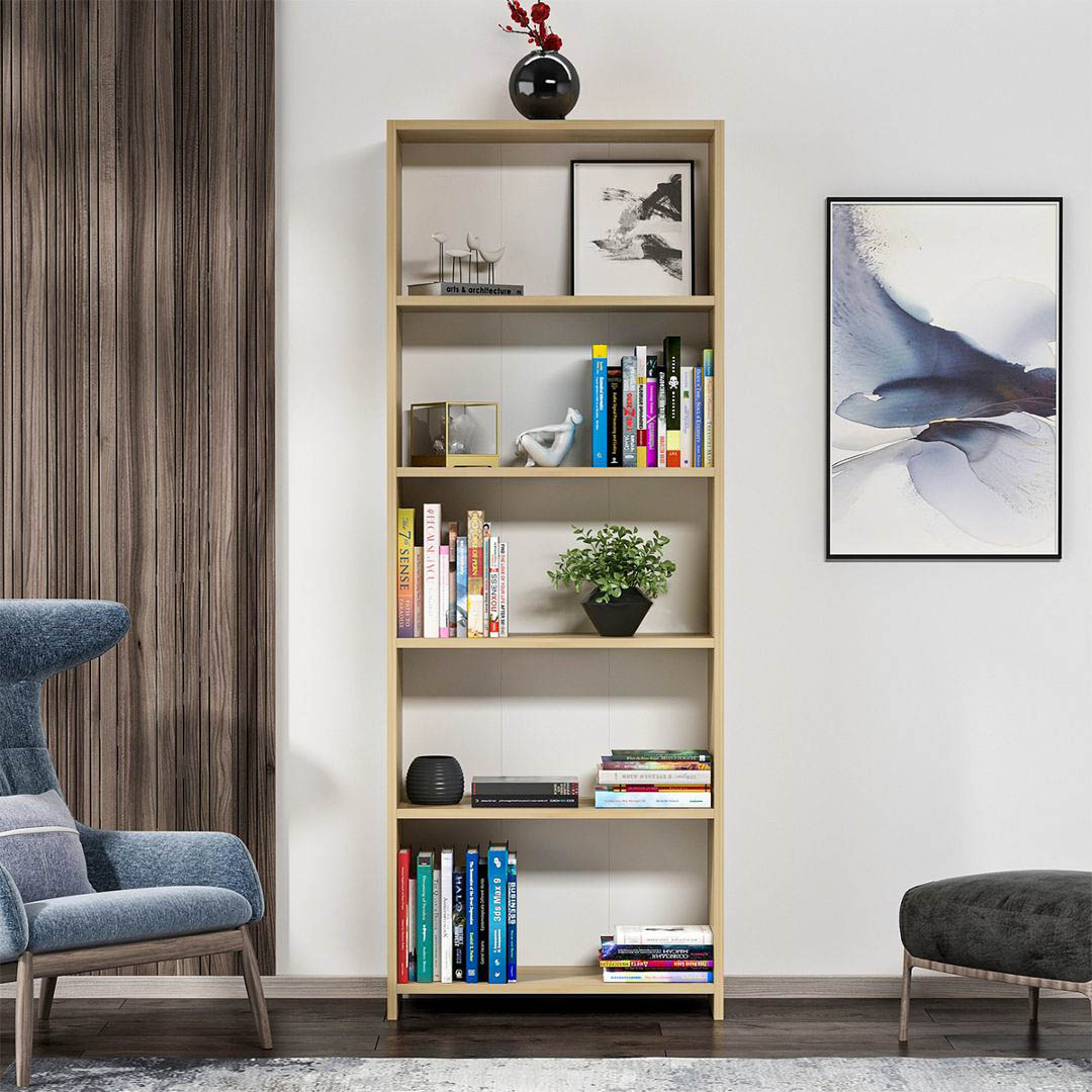 Kệ sách gỗ MDF gia đình thiết kế tiện dụng SMLIFE Blom