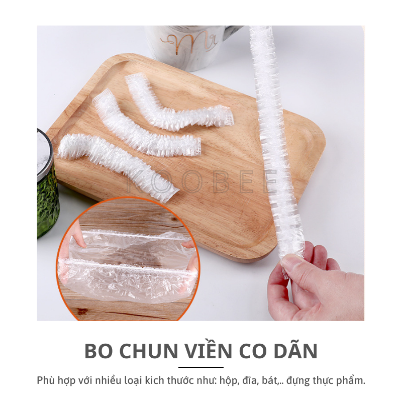 Màng bọc thực phẩm thức ăn co dãn KooBee - Túi bọc thực phẩm đồ ăn có chun bảo quản thực phẩm cực tốt