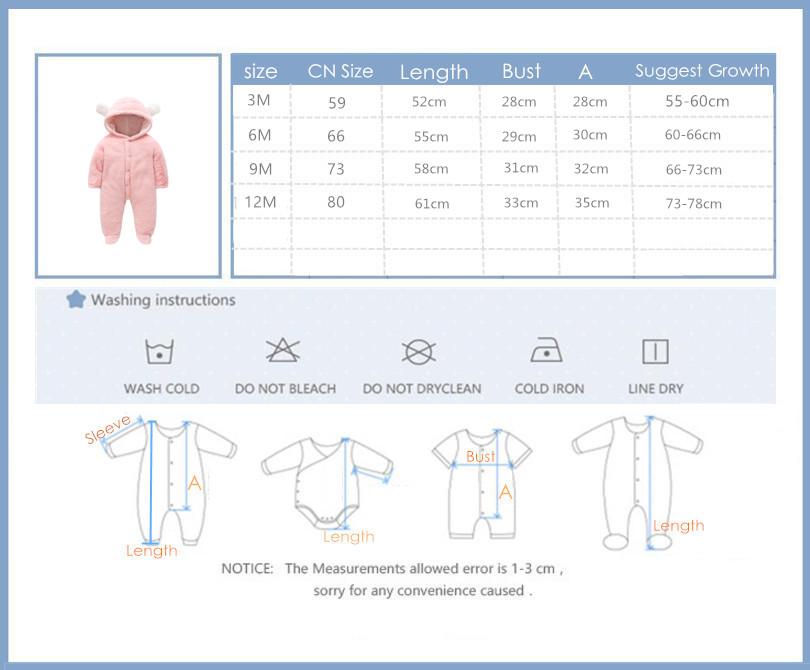 Orangemom Sơ Sinh Cho Bé Mùa Đông Quần Áo Trẻ Sơ Sinh Bé Gái Quần Áo Mềm Mại Trang Khoác Ngoài Rompers Cho Bé Áo Sơ Sinh-12M Bé Trai jumpsuit