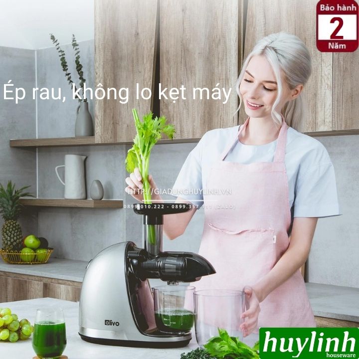 Máy ép chậm trục ngang Olivo SJ22 - 150W - Tặng công thức ép - Hàng chính hãng