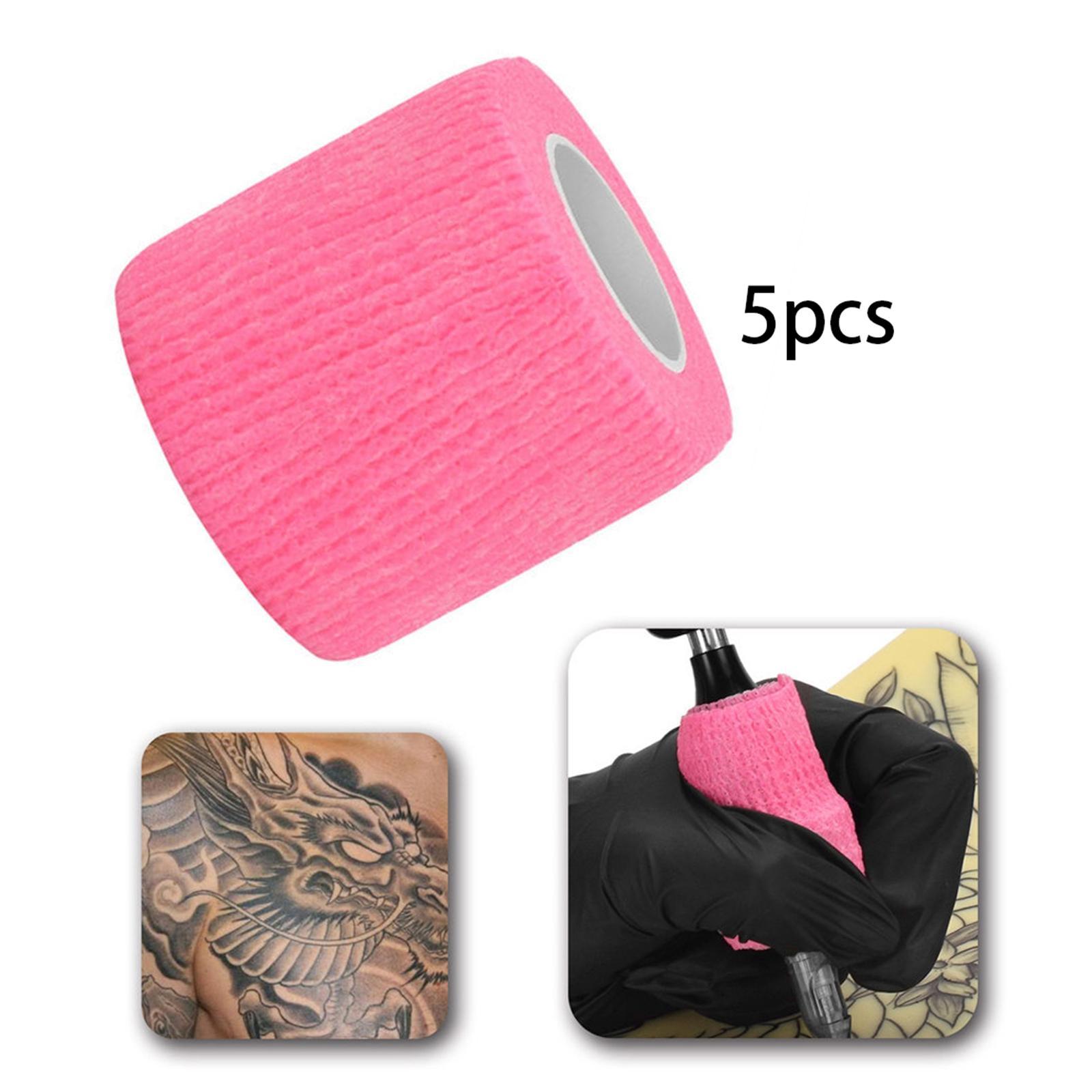 5Pcs Self Adhesive Bandage Wrap, Disposable Athletic Cohesive Bandage Movement Sports Tape for Sprains Swelling Sports Injury Protection