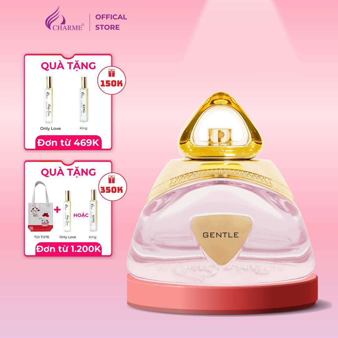 Nước hoa nữ cao cấp, Charme Gentle, mùi hương hoa nhài, thanh lịch, nhẹ nhàng, lưu hương lâu, 50ml