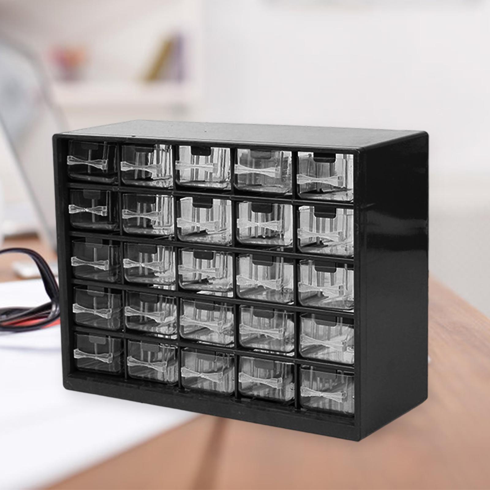 25 Drawer Parts Storage Garage Tool Box Screws Craft Cabinet