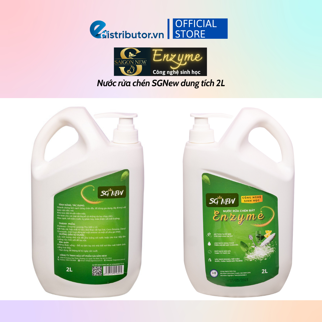 Nước rửa chén - nước giặt xả Enzyme - nước giặt xả dành cho em bé SGNew - Hàng chính hãng