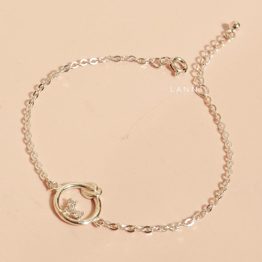 Lắc tay Thắt Nút Tim Đá S925 LANN