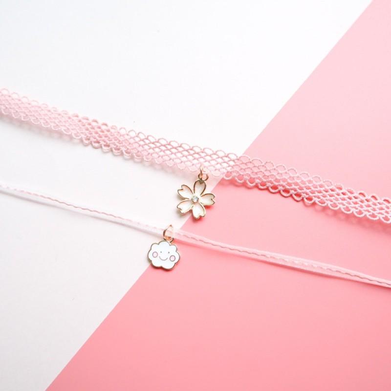 Vòng cổ đám mây - Choker hoa sakura