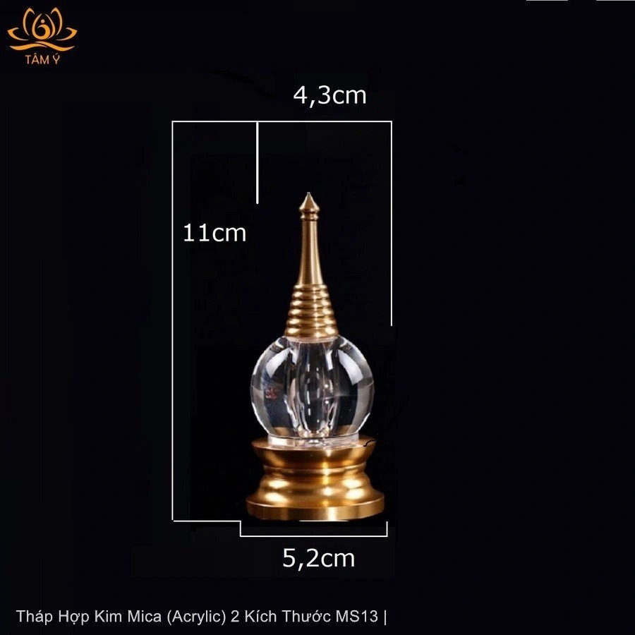 Tháp Xá Lợi Bằng Hợp Kim Mica 2 Kích Thước MS13