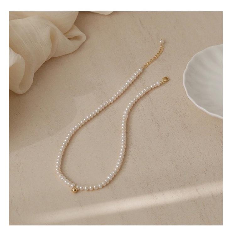 Vòng Cổ Size Hạt 6ly Màu Trắng Thời Trang, Dây Chuyền Vòng Cổ Ngọc Trai Nước Ngọt Tự Nhiên - Ngọc Trai Trường Thịnh