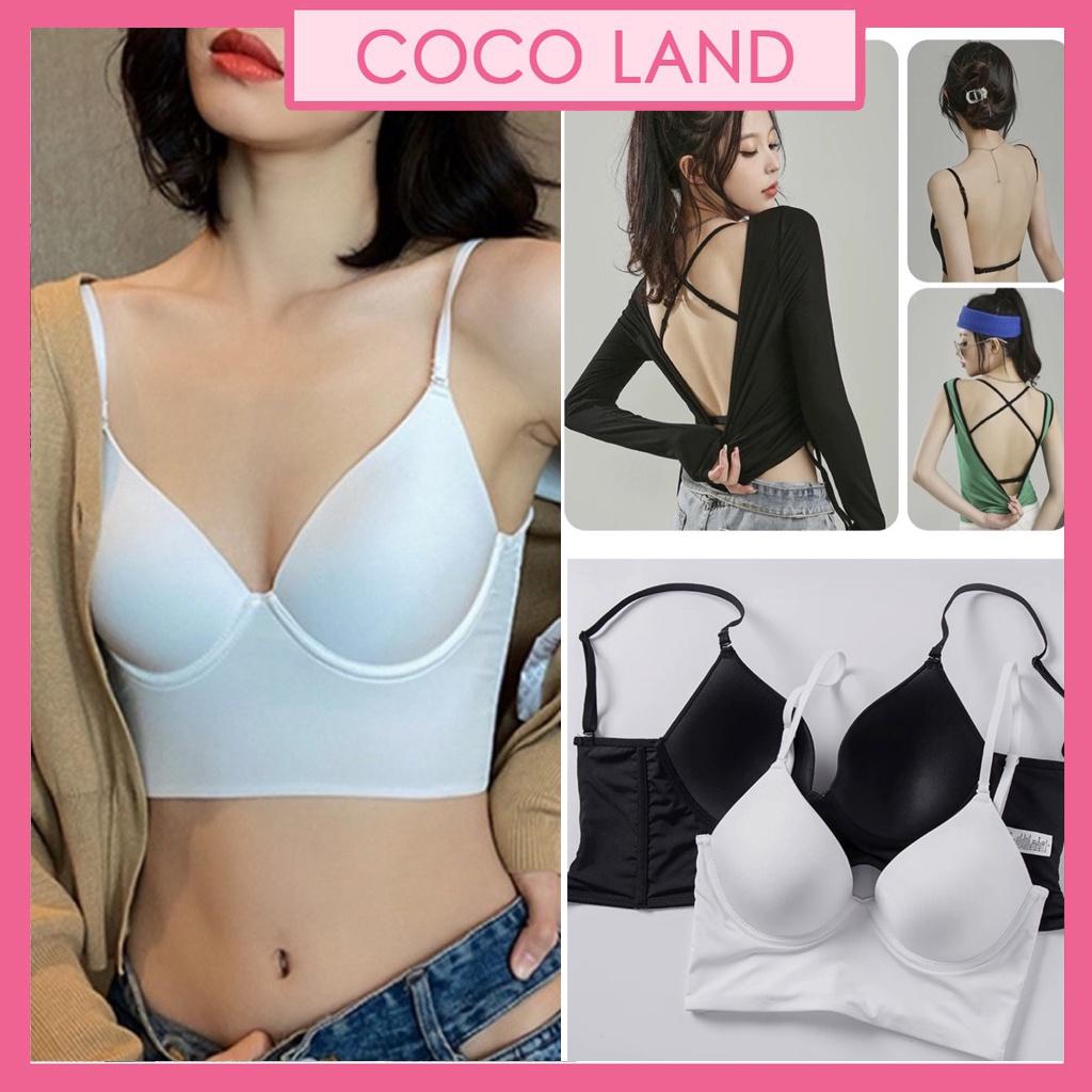 Áo Lót Su Hở Lưng Mặc Váy Chữ U 2 Dây Nâng Ngực Tạo Nhiều Kiểu Gợi Cảm coco land chất đẹp deal tốt