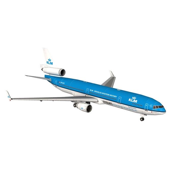 Mô hình giấy máy bay KLM MD-11 tỉ lệ 1/100