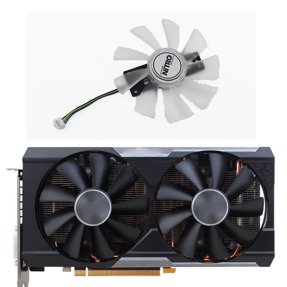 2pcs QUẠT GPU GAA8B2U / GAA8S2U cho Sapphire R9 380 380X Quạt thay thế card đồ họa 2g / 4G D5 Quạt 4Pin Video Quạt làm mát VGA