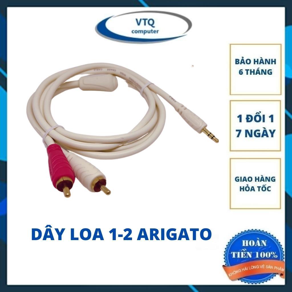 Dây loa 1 ra 2 arigato av Audio - Dây Kết Nối Âm Thanh Loa, Amply, Tivi, Dây AV Ra 3.5, Dây 2 Đầu AV(xanh hoặc trắng)