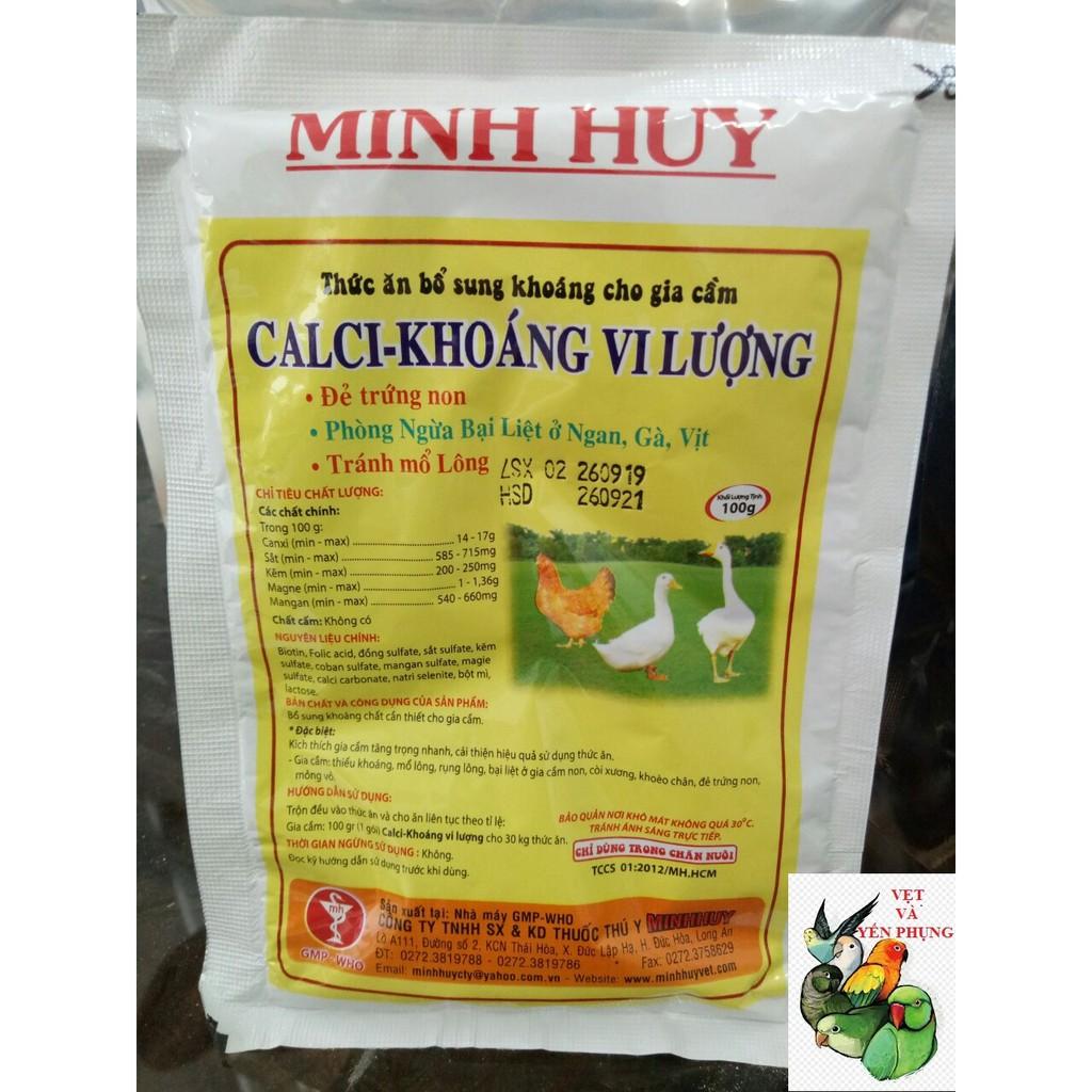 1 BỊCH KHOÁNG CALCI KHOÁNG VI LƯỢNG MINH HUY 100Gram