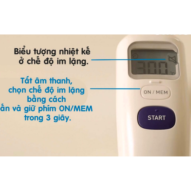 Nhiệt kế điện tử đo trán Omron MC-720 [Hàng chính hãng] - Đo nhiệt độ không tiếp xúc da, đo trán, nhiệt độ phòng, phù hợp cho trẻ nhỏ