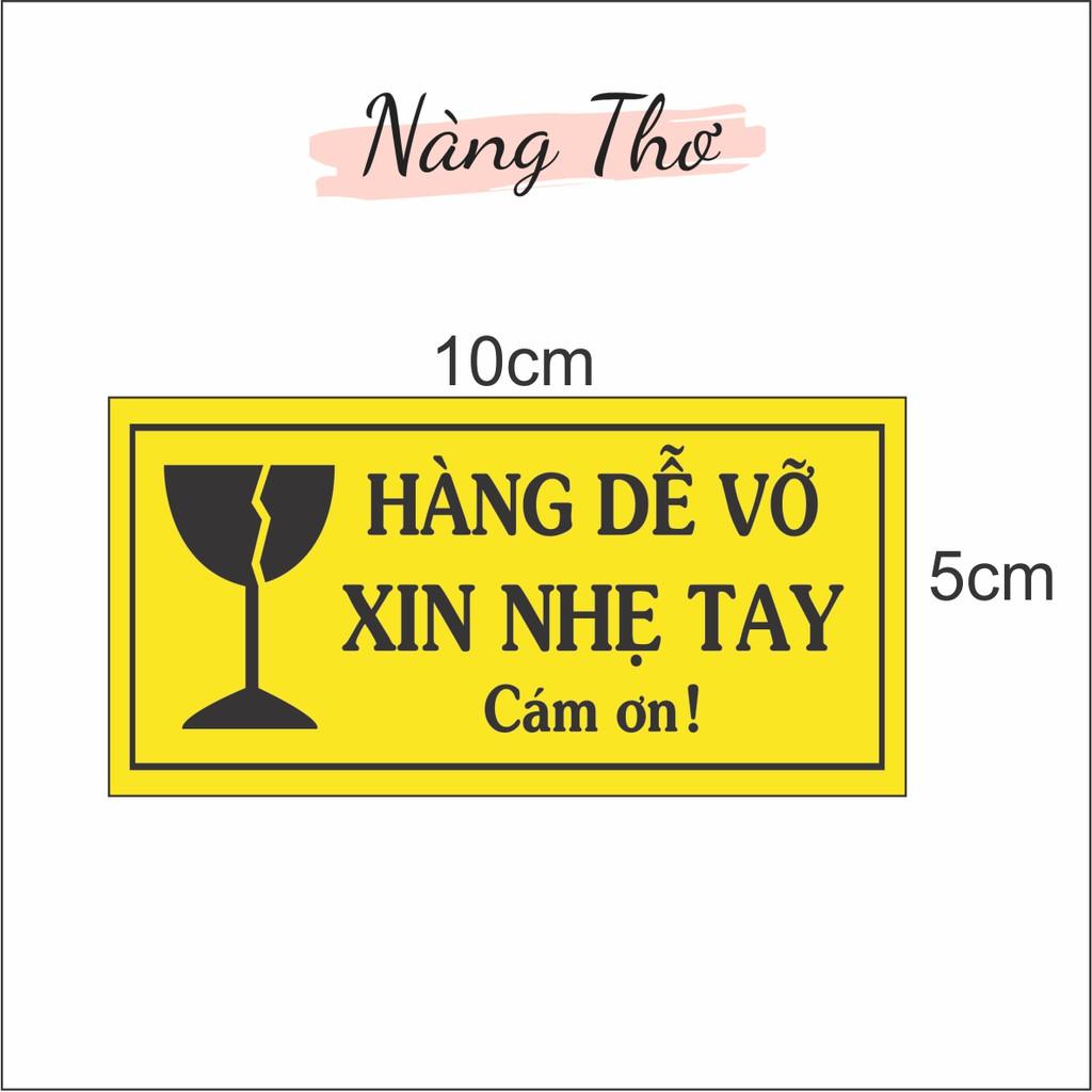 @SIÊU RẺ _100 miếng dán hàng dễ vỡ kích thước 10x5cm mỗi miếng