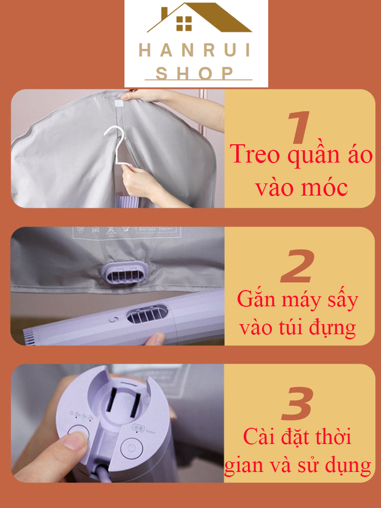 Bộ máy sấy và phụ kiện sấy khô nhanh quần áo di động ACA HOT DRYER