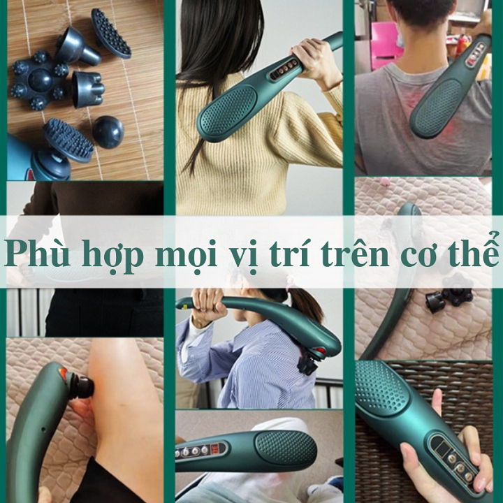 Máy Massage Cầm Tay Đa Năng Cao Cấp Cho Dân Văn Phòng, Gymer, Người Già, Người Lao Động Nặng