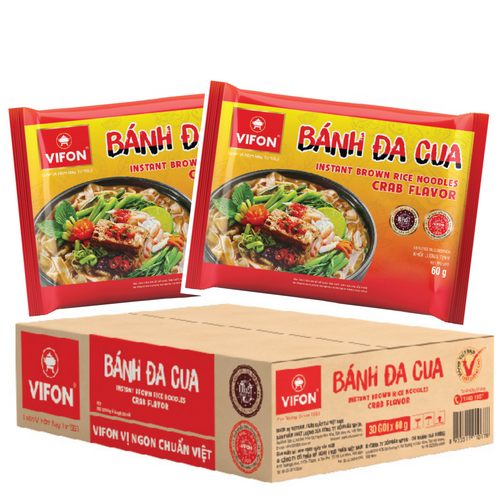 Thùng 30 Bánh Đa Cua VIFON (60g / Gói)