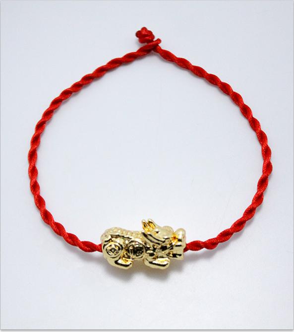 Vòng tay phong thủy mix tỳ hưu CD5V - M vòng chỉ đỏ may mắn tỳ hưu vòng phong thủy cho nam và nữ