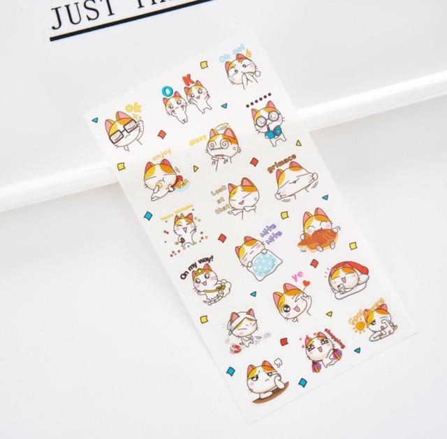 Sticker set 6 tấm hình cute