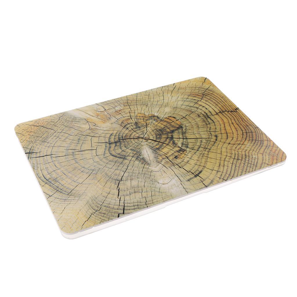 Plastic Hard Cover Case Protector Shell Wood Grain Shape for Macbook Air 13"