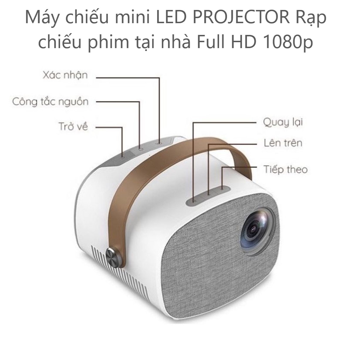 Máy chiếu mini LED PROJECTOR Rạp chiếu phim tại nhà Full HD 1080p giá rẻ, chất lượng, bảo hành 12 tháng