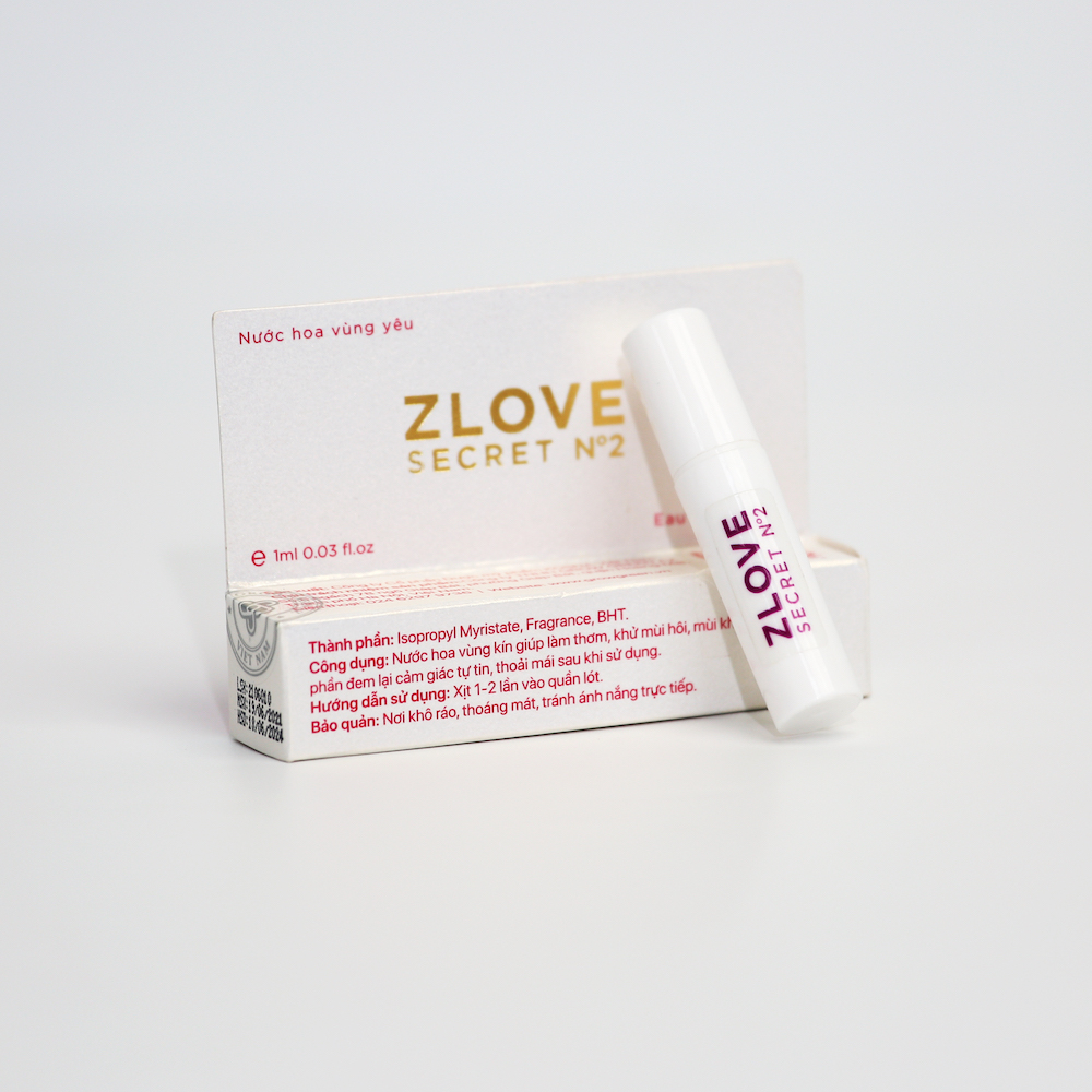 Nước Hoa Vùng Kín Zlove Secret No.2 - Hương Thơm Dịu Nhẹ, Nữ tính - Lưu Giữ Mùi Hương Cả Ngày