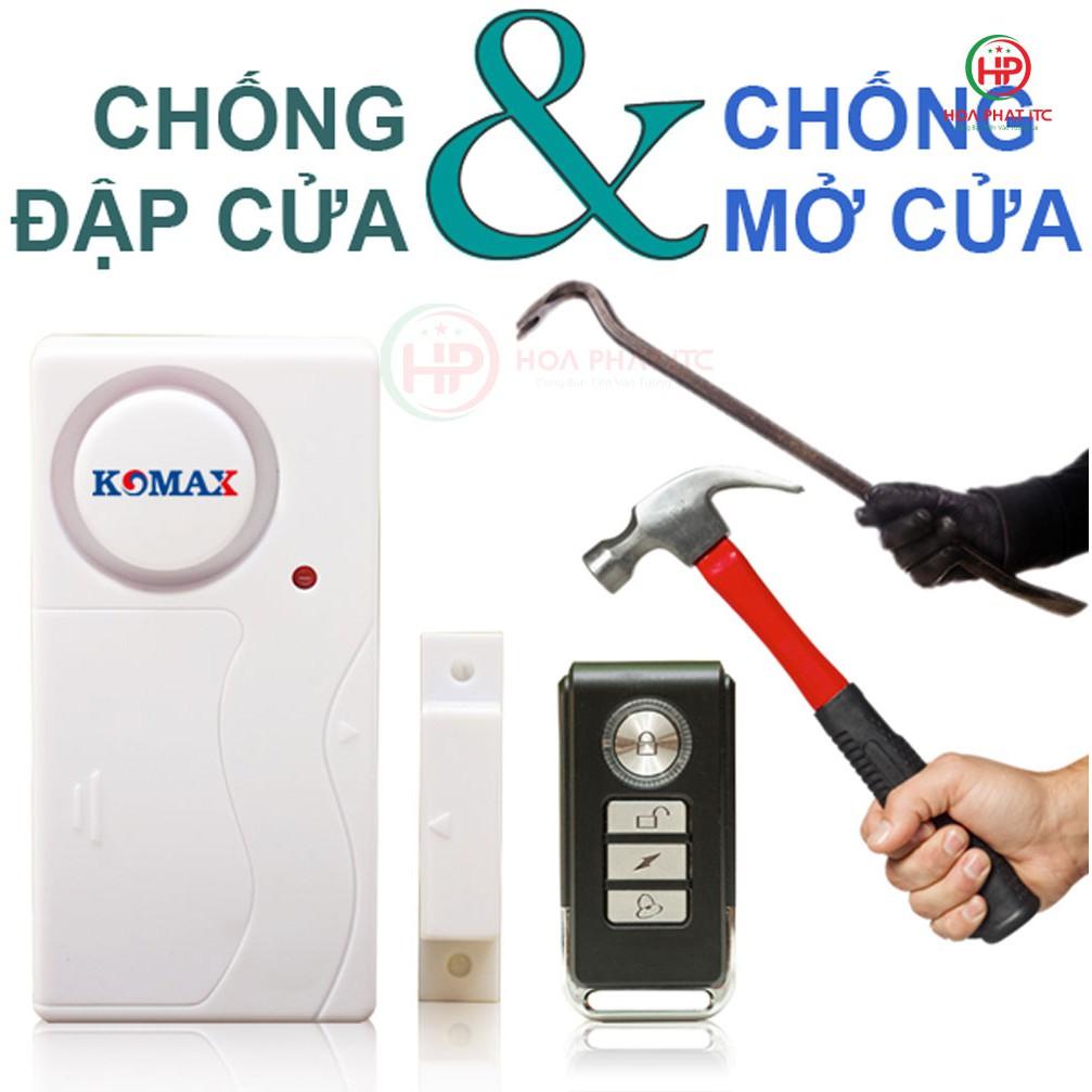 Báo trộm chống đập, cạy cửa Komax KM-RC25 - Chống trộm cảm biến rung, chống trộm gắn cửa - Hàng chính hãng