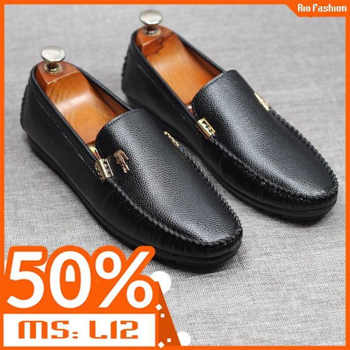 Giày Lười Nam Da Mềm Khóa CS lịch lãm CS01