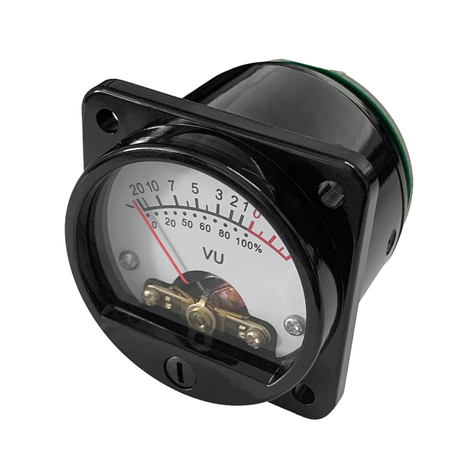 VU Meter 2 Pcs Power Amplifier Portable DB Meter High Precision VU Meter with White Backlight Sound Level Meter with