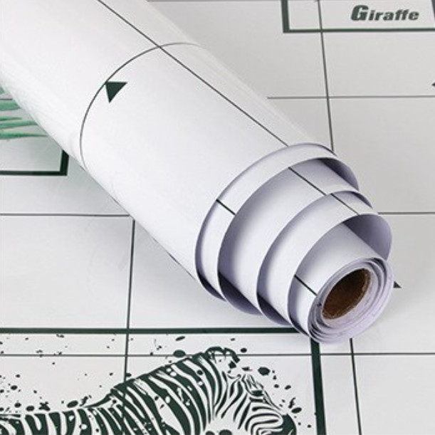 CUỘN 3 mét decal dán bếp tráng nhôm cách nhiệt, khung hình động vật và lá xanh khổ 60cm, có keo sẵn