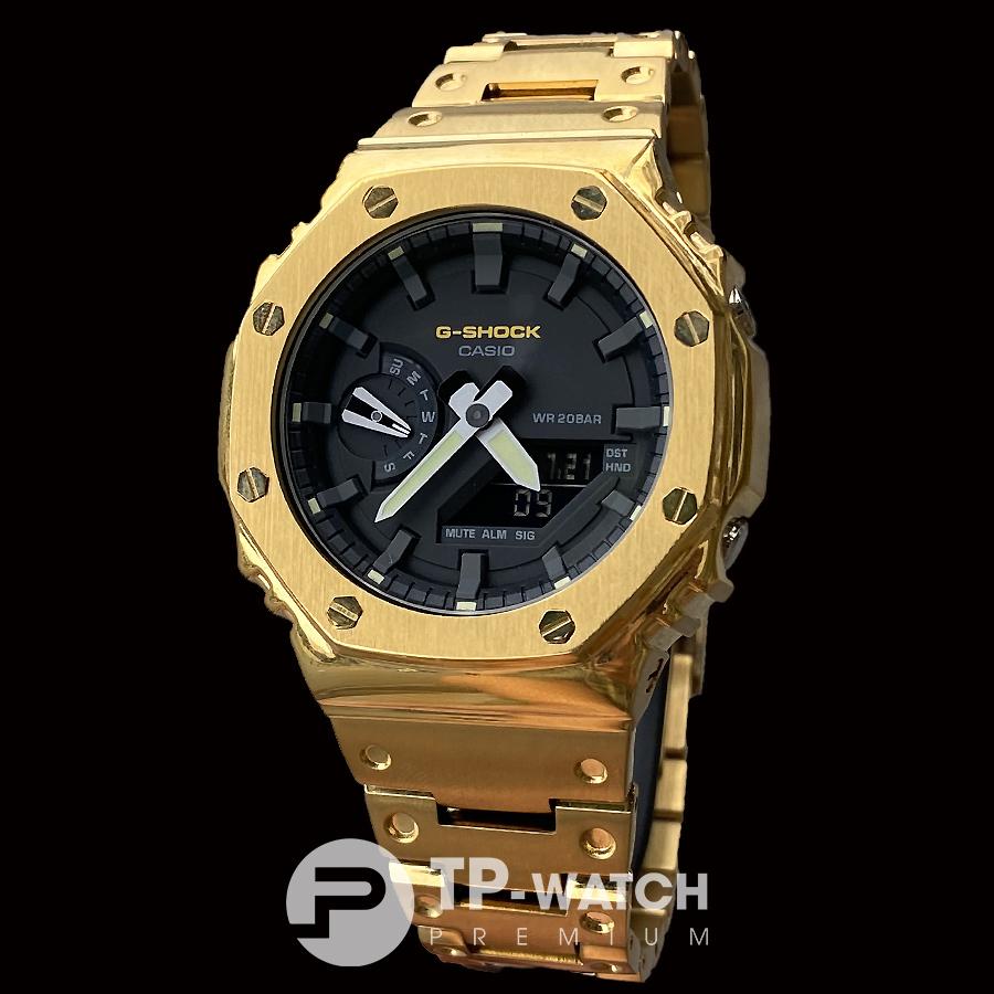 Đồng Hồ Nam Dây Thép Casio G-Shock GA-2100 Độ Giáp AP Gold Gen 1 | GA-2100 Custom AP Vàng Gen 1