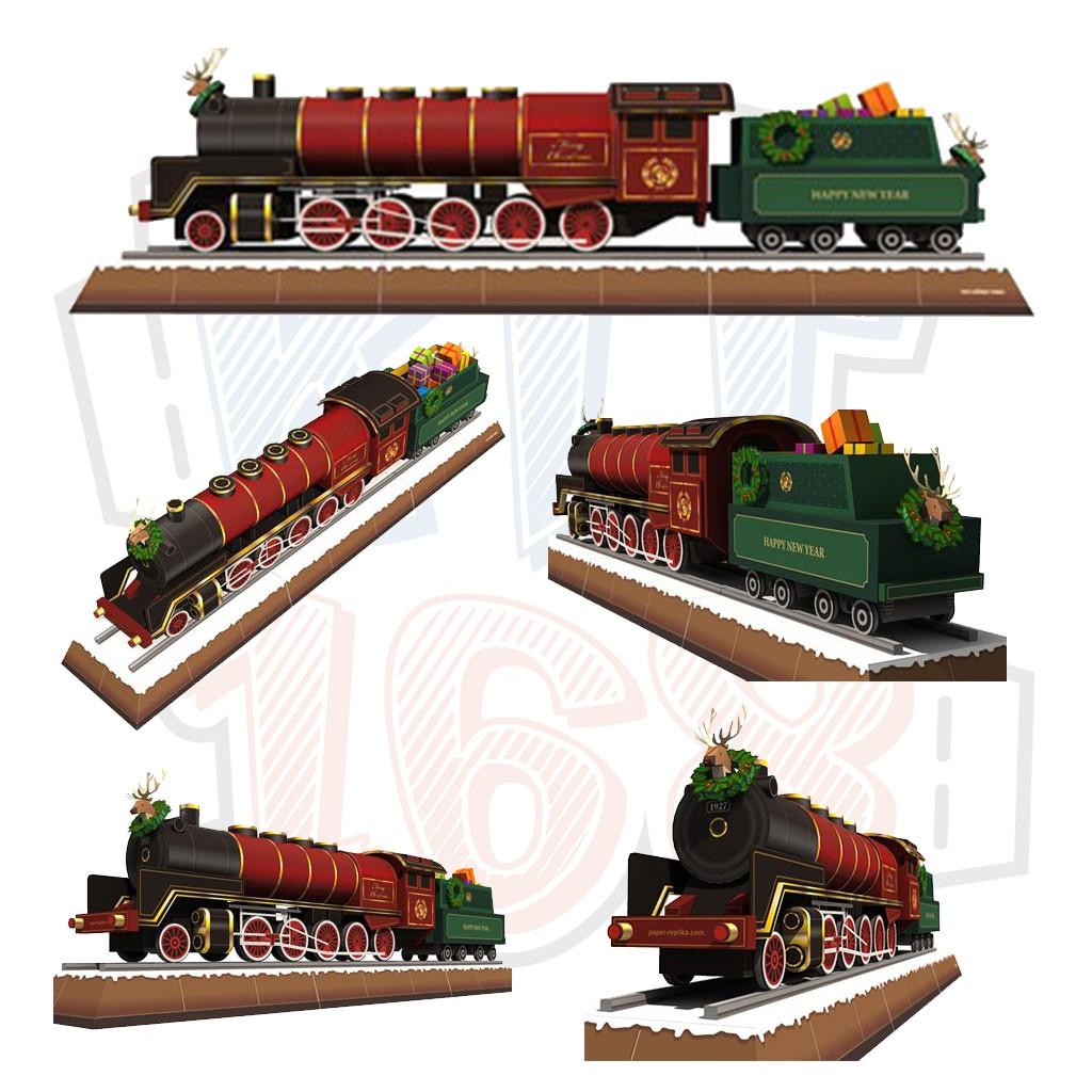 Mô hình giấy Giáng Sinh Noel Xe lửa Christmas Train