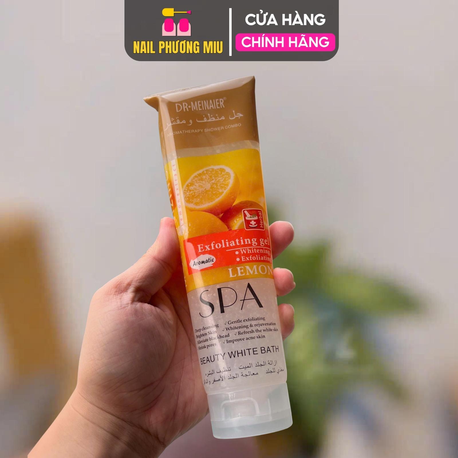Gel Tẩy Da Chết Meinaier 350g Làm Nail, Tuýp Kem Tẩy Tế Bào Da Thừa Loại To, Làm Mát, Sáng Dịu Da Spa Beauty White Bath Dưỡng Body Nữ
