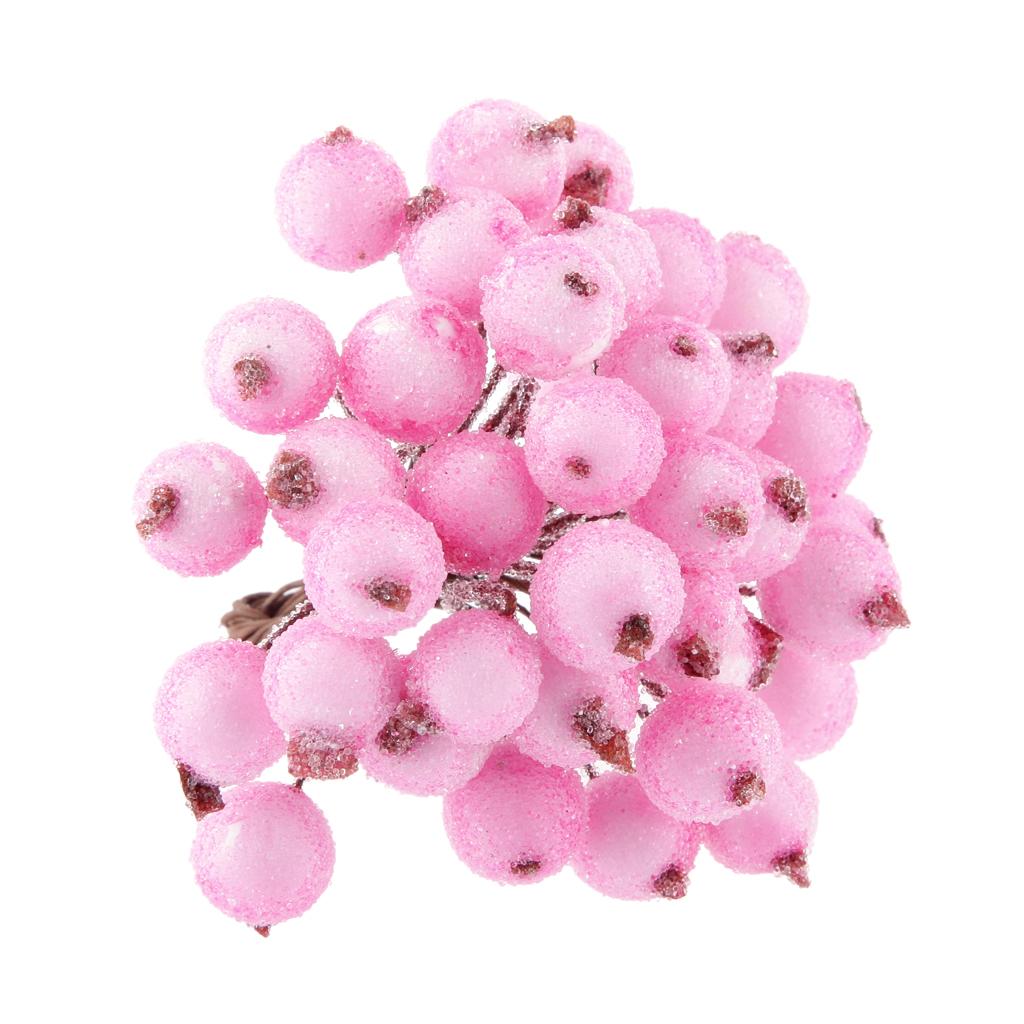 Set 200 Quả Mọng Dính Sương Nhân Tạo Dùng Trang Trí Ấn Tượng