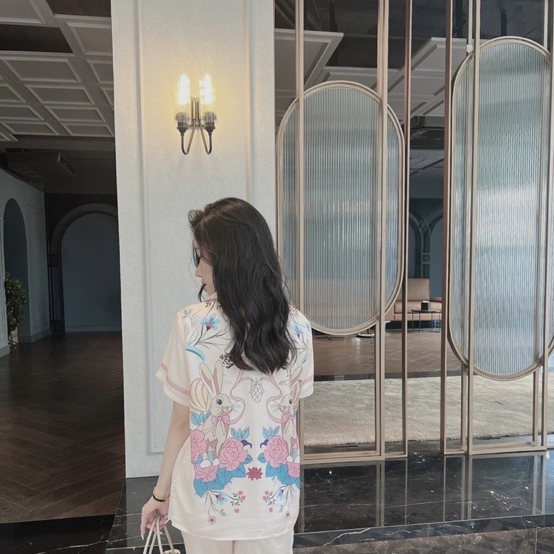 Bộ Lụa Pijama Mặc Nhà Xinh Xắn Mẫu Hot
